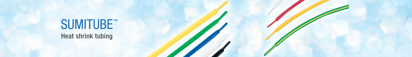 Heat shrink tubing SUMITUBE is used in a wide range of applications such as binding electric wires and harnesses, heat resistance protection, and insulation protection. 